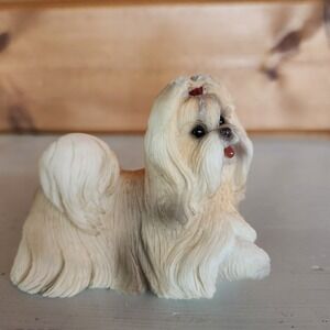 Stone Critters Shih Tzu Figurine "Come Play With Me" SC-1083 Vintage 90s 3" Pet